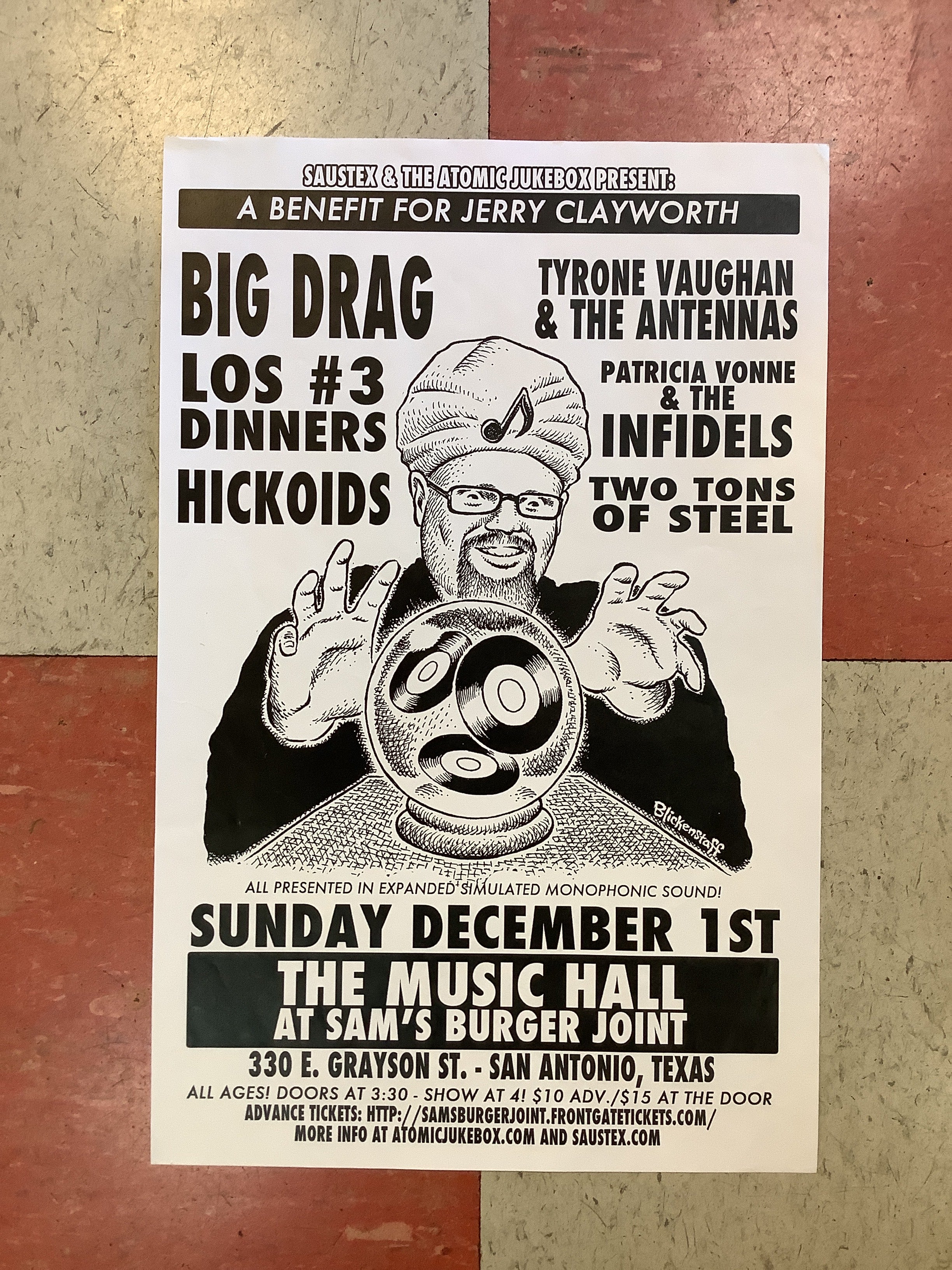 A Benefit for Jerry Clayworth at Sam's Burger Joint (Poster)