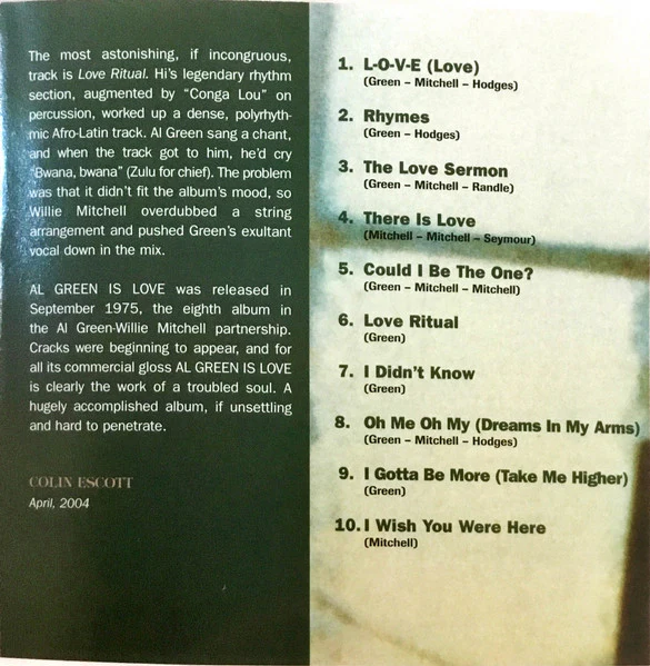Al Green - Al Green Is Love (CD) - Image 3