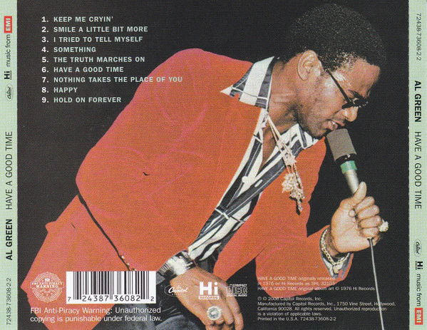 Al Green - Have A Good Time (CD) - Image 4