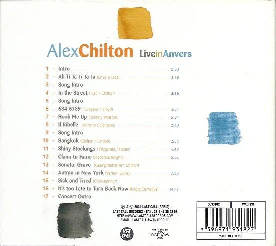 Alex Chilton - Live In Anvers (CD) - Image 2