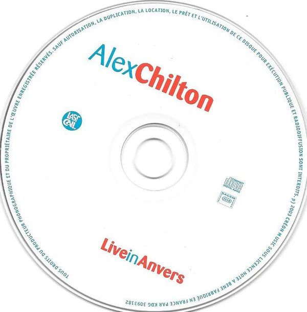 Alex Chilton - Live In Anvers (CD) - Image 3