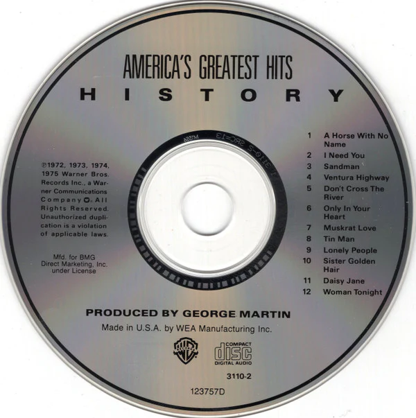 America  - History - America's Greatest Hits (CD) - Image 3