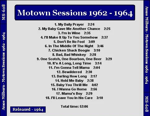 Amos Milburn - The Motown Sessions 1962-1964 (CD) - Image 2