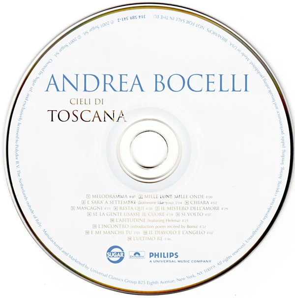 Andrea Bocelli - Cieli Di Toscana (CD) - Image 3