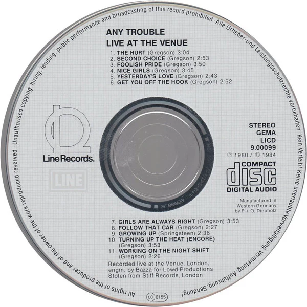 Any Trouble - Live At The Venue (CD) - Image 3