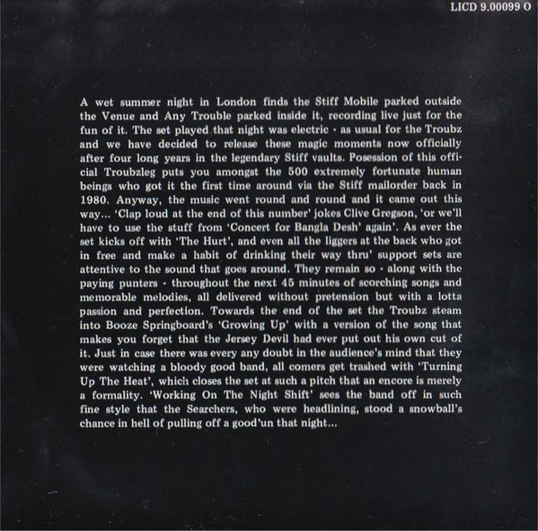 Any Trouble - Live At The Venue (CD) - Image 4