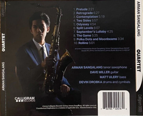Arman Sangalang - Quartet (CD) - Image 2