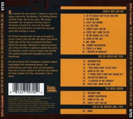 Arthur Alexander - Lonely Just Like Me: The Final Chapter (CD) - Image 2
