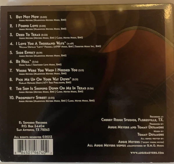 Augie Meyers - Loves Lost And Found (CD) - Image 2