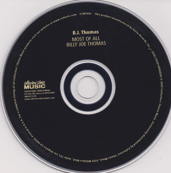 B.J. Thomas - Most Of All / Billy Joe Thomas (CD) - Image 4