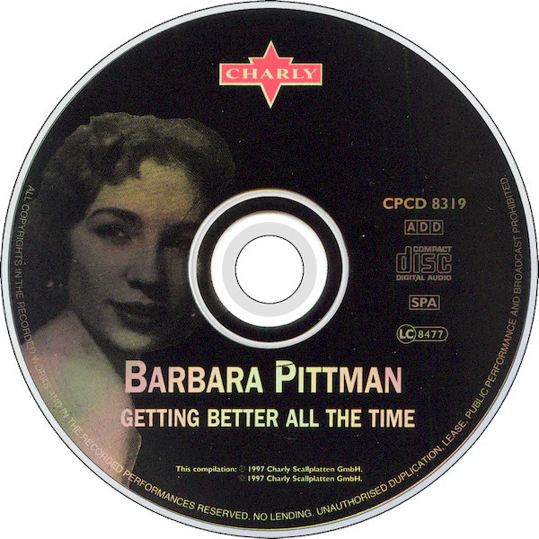 Barbara Pittman - Getting Better All The Time (CD) - Image 2