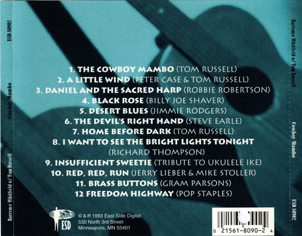 Barrence Whitfield With Tom Russell - Cowboy Mambo (CD) - Image 2