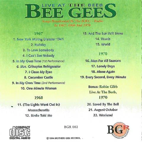 Bee Gees - Live At The Beep (CD) - Image 2
