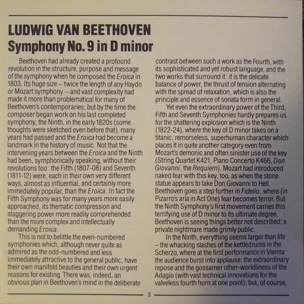 Beethoven* - Solti* / Chicago Symphony Orchestra / Chicago Symphony Chorus / Lorengar* / Minton* / Burrows* / Talvela* - Symphony No. 9 In D Minor, Op. 125 'Choral' (CD) - Image 4