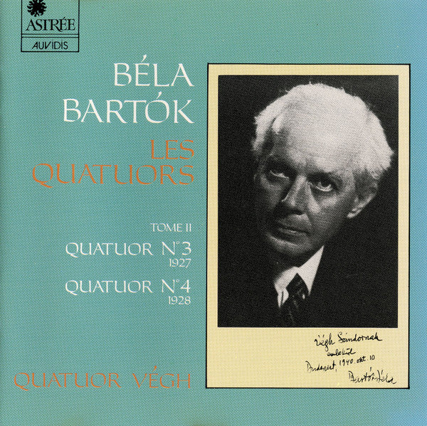 Béla Bartók - Quatuor Végh - Les Quatuors - Tome II: Quatuor N° 3 (1927) / Quatuor N° 4 (1928) (CD)