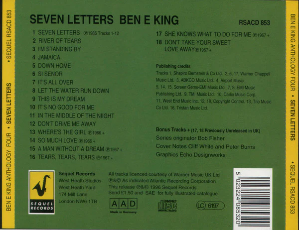 Ben E. King - Seven Letters  (CD) - Image 2