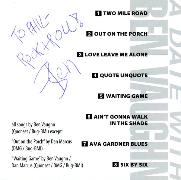 Ben Vaughn - A Date With Ben Vaughn (CD) - Image 3