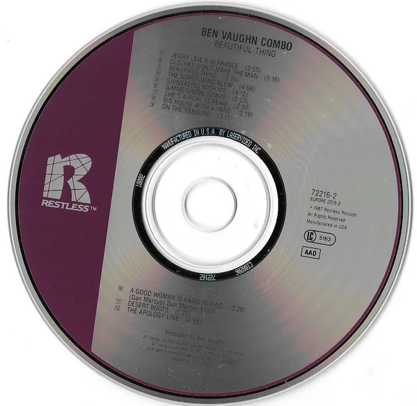 Ben Vaughn Combo - Beautiful Thing (CD) - Image 3