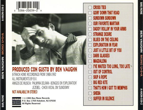 Ben Vaughn - Mono U•S•A (8-Track Home Recordings (1988-1992)) (CD) - Image 4