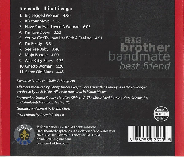 Benny Turner - My Brother's Blues (CD) - Image 2