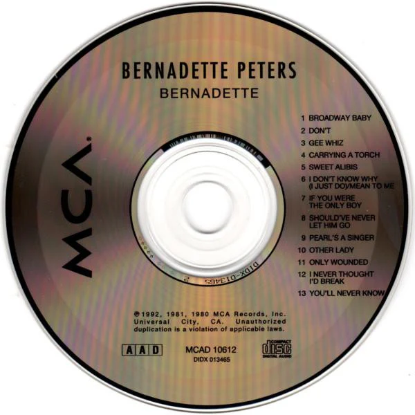 Bernadette Peters - Bernadette (CD) - Image 2