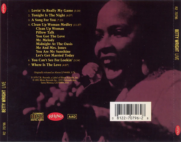 Betty Wright - Betty Wright Live (CD) - Image 2