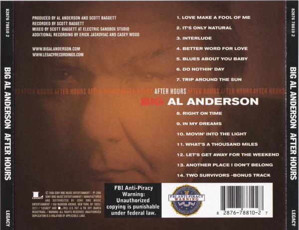 Al Anderson - After Hours (CD) - Image 2