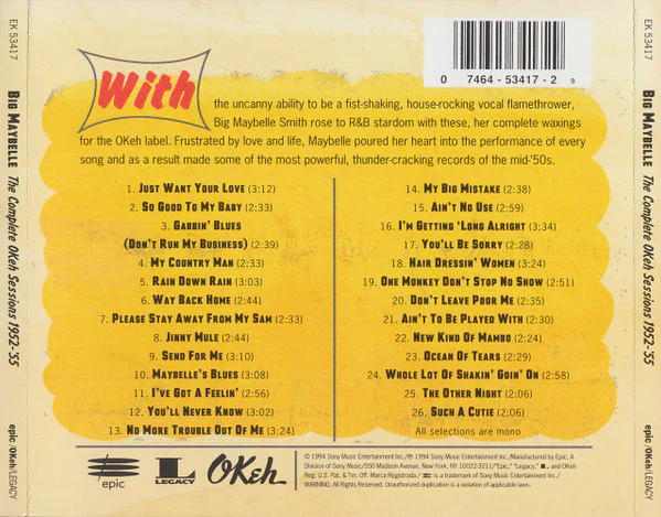 Big Maybelle - The Complete OKeh Sessions 1952-'55 (CD) - Image 2