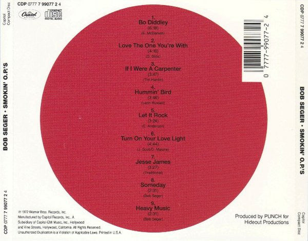 Bob Seger - Smokin' O.P.'s (CD) - Image 4