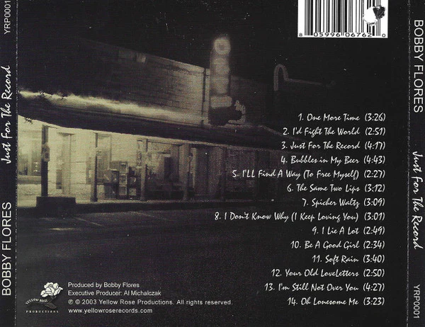 Bobby Flores  - Just For The Record (CD) - Image 2