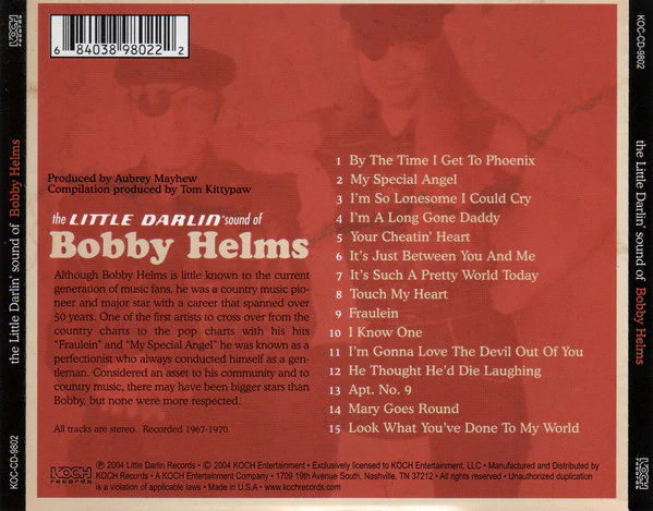 Bobby Helms - The Little Darlin' Sound Of Bobby Helms (CD) - Image 2