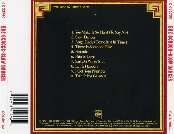 Boz Scaggs - Slow Dancer (CD) - Image 3