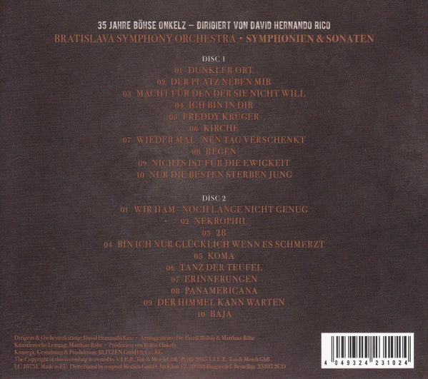 Bratislava Symphony Orchestra - Böhse Onkelz · Symphonien & Sonaten (35 Jahre Böhse Onkelz) (CD) - Image 4
