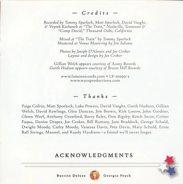 Burrito Deluxe Featuring Sneaky Pete Kleinow - Georgia Peach (CD) - Image 3