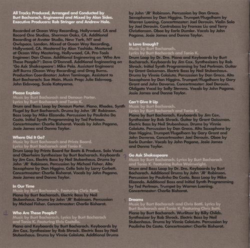 Burt Bacharach - At This Time (CD) - Image 3