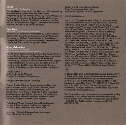 Burt Bacharach - At This Time (CD) - Image 4