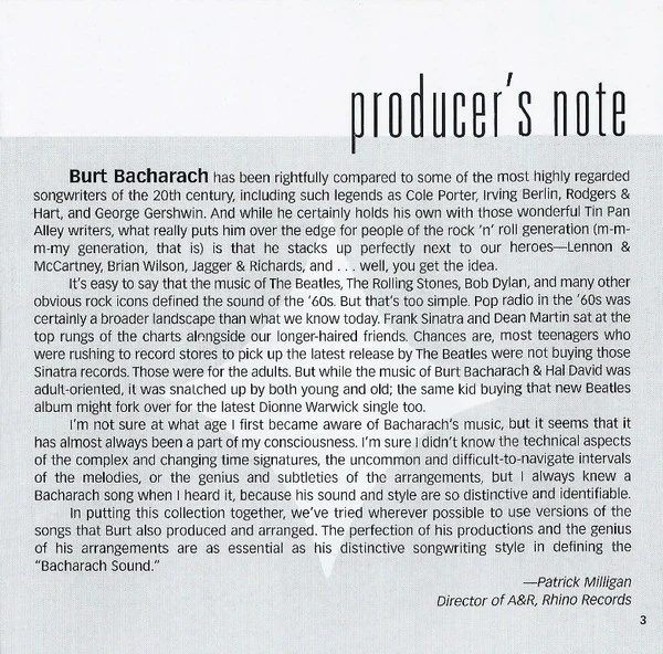 Burt Bacharach - The Very Best Of Burt Bacharach (CD) - Image 5