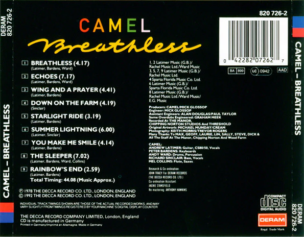Camel - Breathless (CD) - Image 2