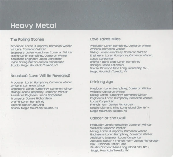Cameron Winter - Heavy Metal (CD) - Image 2