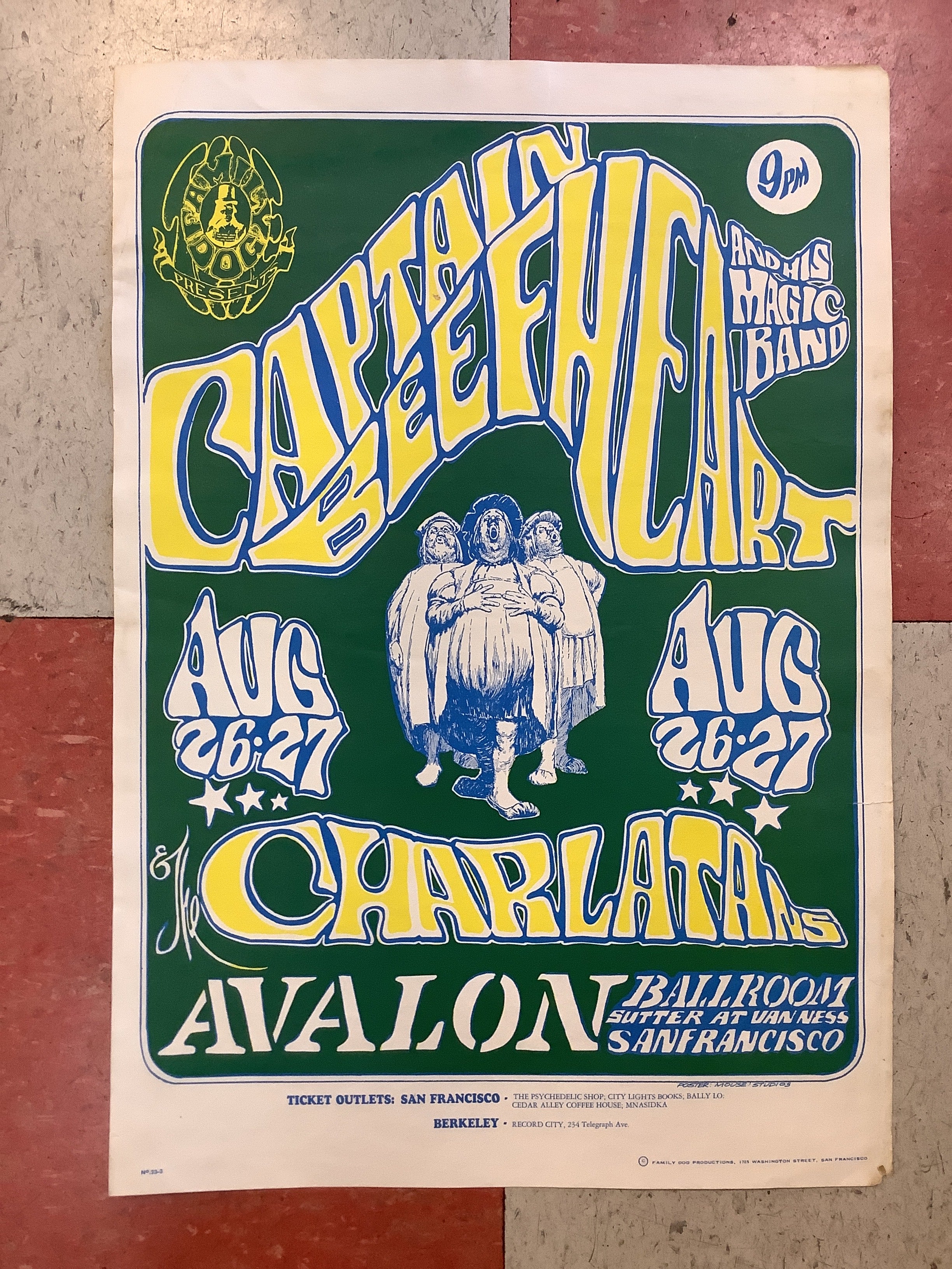 Captain Beefheart & Charlatans at Avalon Ballroom - 1966 (Poster)