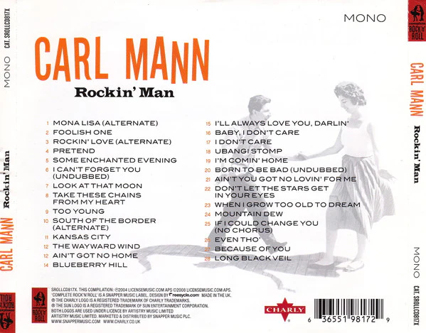Carl Mann - The Rocking Mann (CD) - Image 2