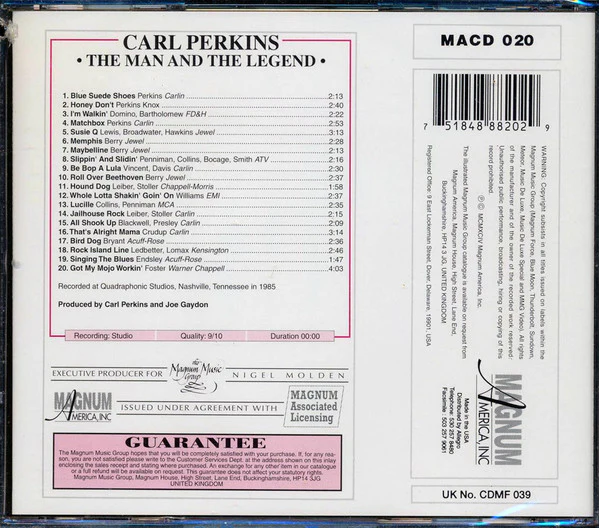 Carl Perkins - The Man & The Legend (CD) - Image 2