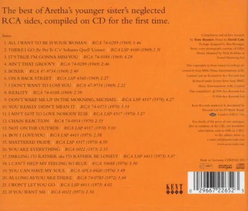 Carolyn Franklin - Sister Soul: The Best Of The RCA Years 1969-1976 (CD) - Image 2