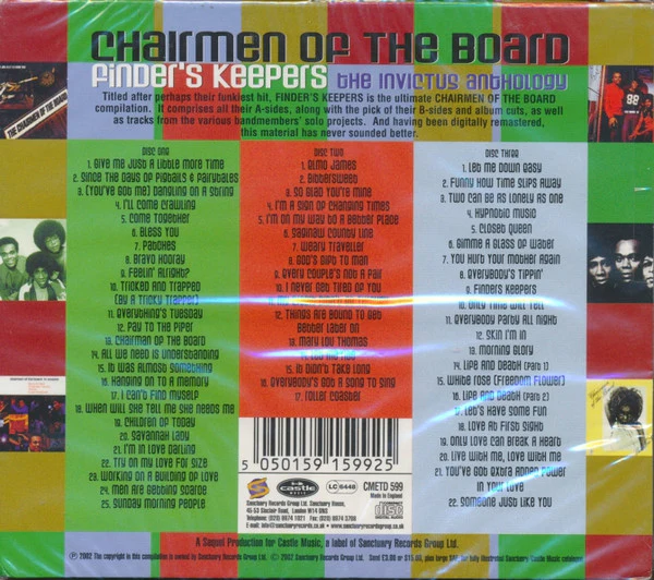 Chairmen Of The Board - Finder's Keepers (The Invictus Anthology) (CD) - Image 2