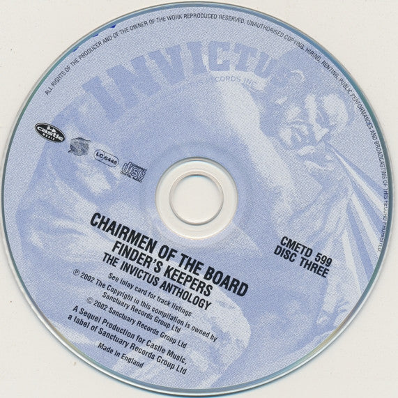 Chairmen Of The Board - Finder's Keepers (The Invictus Anthology) (CD) - Image 4
