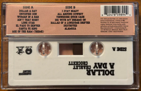 Charley Crockett - Dollar A Day (Cassette) - Image 2