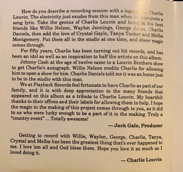 Charlie Louvin - 50 Years Of Makin' Music (CD) - Image 3