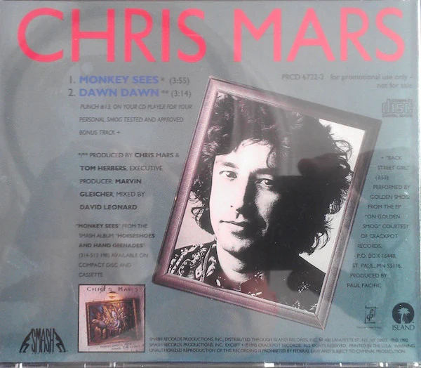 Chris Mars - Monkey Sees (CD) - Image 2