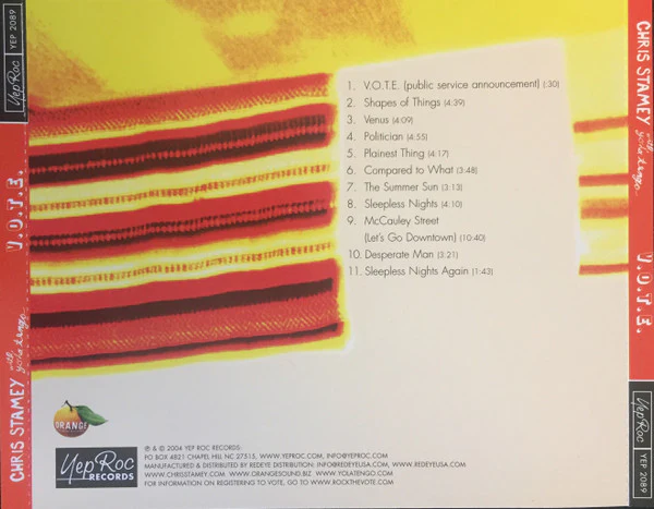 Chris Stamey With Yo La Tengo - V.O.T.E. (CD) - Image 2