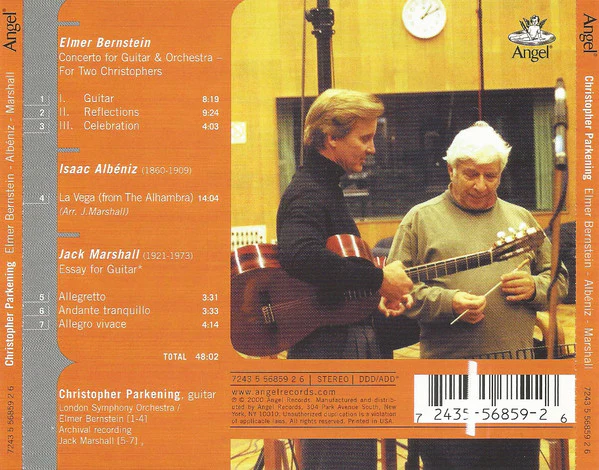 Christopher Parkening, Elmer Bernstein, Isaac Albéniz Albéniz Jack Marshall, London Symphony Orchestra - Concerto For Guitar / The Alhambra: La Vega / Essay For Guitar (CD) - Image 2